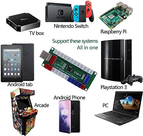 SJ@JX Arcade Game usb מקודד אפס עיכוב 2 נגן כפתור Gamepad Controller Joystick עבור Nintendo Switch PC PS3