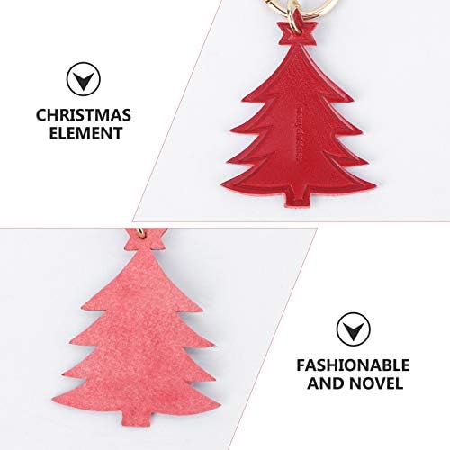 עץ חג המולד מחזיק מפתחות עור עץ קסם מחזיק מפתחות דקורטיבי מפתח מחזיק חג המולד המפלגה לטובת מתנה