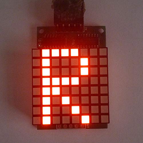 eletechsup 8x8 מטריצה ​​מרובעת תצוגת LED אדומה של מודול נקודה 74HC595 כונן עבור Arduino uno Pro Mega2560