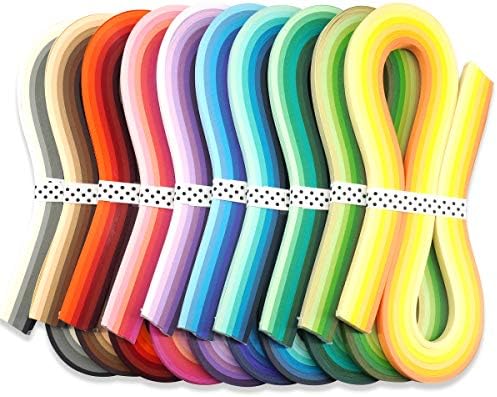 ג ' ויה רב צבע נייר קווילינג רצועות סט 60 צבעים 10 חבילות 54 סמ אורך נייר רוחב 3 ממ