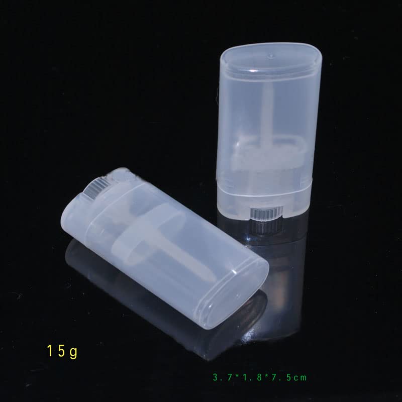 10 יחידות פלסטיק ריק 15 גרם / 0.5 עוז נסיעות גודל ברור סגלגל בצורת שפתון צינור דאודורנט מכולות 15 מ ל שפתון צינור