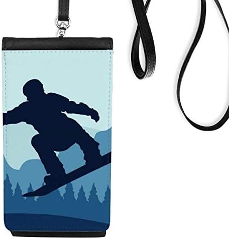 חליפת סקי דפוס ספורט חורפי ומגפיים ארנק טלפון ארנק תליה כיס נייד כיס שחור