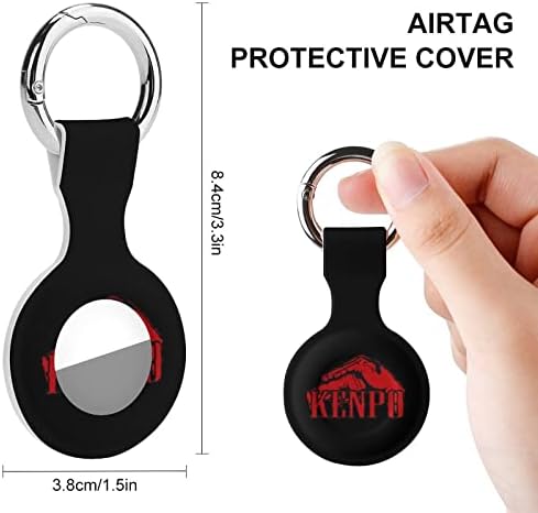אמריקאי קנפו קראטה יד מודפס סיליקון מקרה עבור תגי אוויר עם מחזיק מפתחות מגן כיסוי אוויר תג מאתר גשש