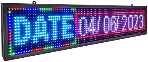 P10 שלט גלילה של LED 40 x 8 WiFi מקורה שלטי LED שלטי LED בצבע מלא בהירות גבוהה הניתן לתכנות LED לתכנות