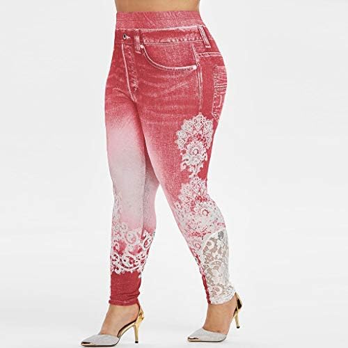 IOPQO נשים מודפסות חותלות כושר יוגה המריצות מכנסיים מכנסיים פלוס טוניקות בגודל