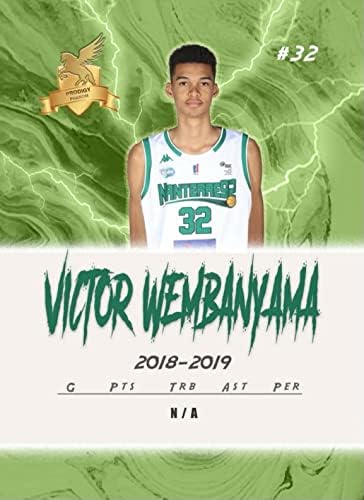 2019 ויקטור וומבניאמה בלעדי בהתאמה אישית של כרטיס טירון חידוש כדורסל - מוקרן מס '1 בחירה בשנת 2023 דראפט NBA