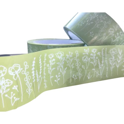 אמן החקלאות שלח בדואר זה מעצב פרחים ירוקים © קלטת אריזה לעסקים קטנים - קלטת אריזה יפה למשלוח - 2 x 55 yd, 165 רגל