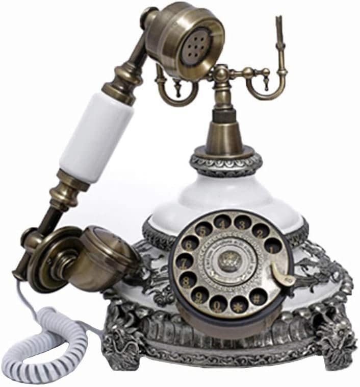 טלפון קווי קווי של Xialiuxi לבית טלפונים עתיקים אירופיים חיוג סיבובי טלפונים רטרו שולחן כתיבה טלפון טלפון מלחץ