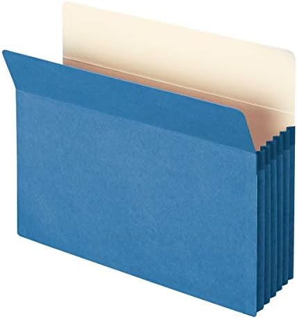 סמיד קובץ כיס, ישר-לחתוך כרטיסייה, 5-1 / 4 הרחבה, מכתב גודל, כחול, 10 בקרטון