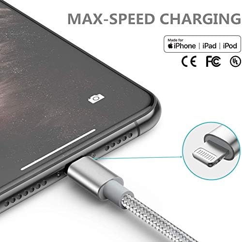 Sharllen USB C לכבל ברק MFI כבל מטען אייפון מוסמך 5 חבילה 3ft/6ft/10ft נתוני מסירת חשמל מהיר סינכרון ניילון