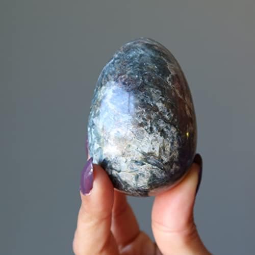 קריסטלים סאטן קיאניט ביצה כחולה אבן ריפוי אבן 2.5-2.75 אינץ '
