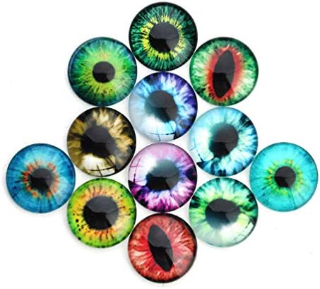 Sewacc תכשיטים טורקיים 20 יחידות סגנון מעורב עיניים דרקון עיניים זכוכית עיניים בעלי חיים חרוזים עגולים חרוזים