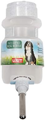 ליקסיט מילוי עליון ללא טפטוף בקבוקי מים לכלבים. , לבן)