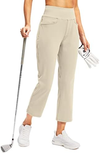 מכנסי גולף לנשים SOOTHFEEL עם 5 כיסים מכנסי טרנינג מותניים בעלי מותניים מנסים נסיעות אתלטיות מכנסי קרסול