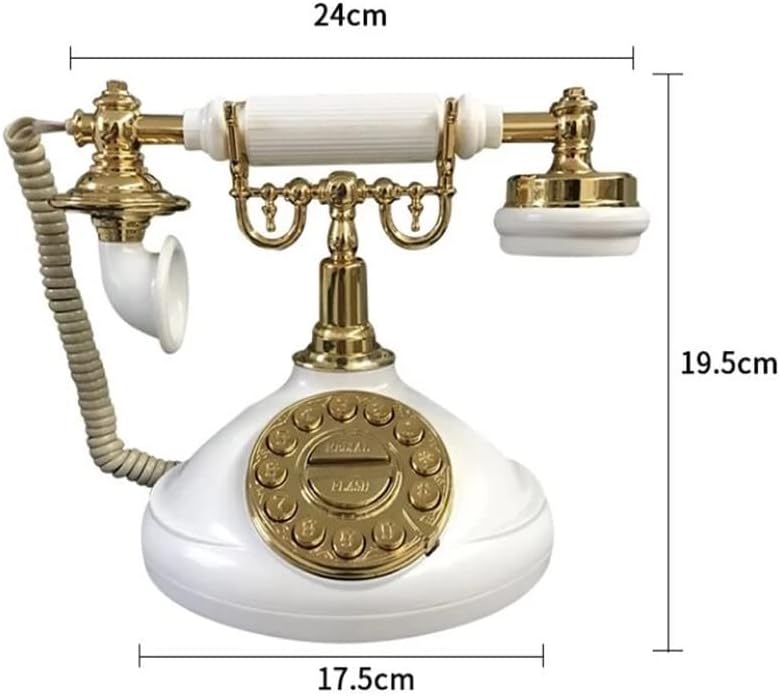 DLVKHKL רטרו משרד ביתי עתיק טלפון אירופאי לובי עתיק פעמון מכני יצירתי קשת קבוע