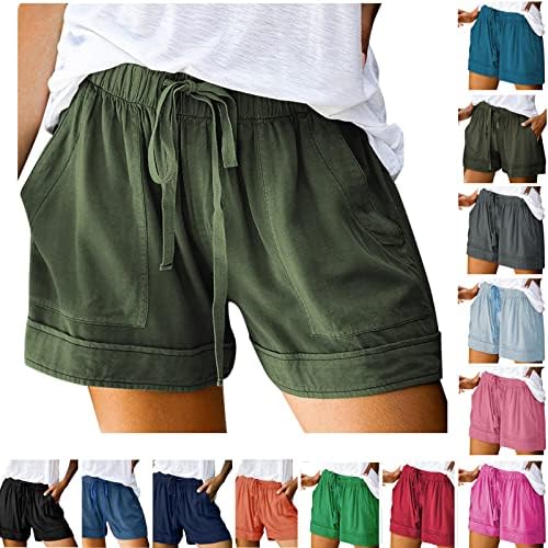מכנסיים קצרים לנשים בתוספת גודל רופף נוח מכנסיים קצרים מכנסיים קצרים מזדמנים של המותניים המותניים בקיץ חוף קיץ