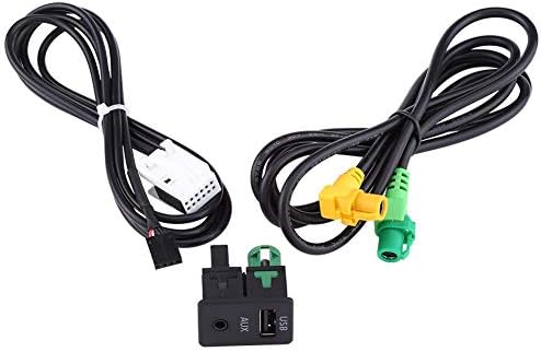 רכב Keenso רכב USB מתג AUX וכבל חיבור, רכב מתג USB AUX SOCKET SOCKET RATE RATE מתאם עבור 3 5 סדרות E87 E90 E91