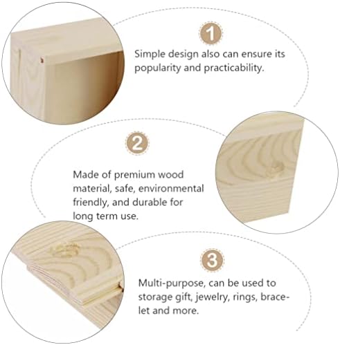 DOITOOL 10 יחידות במבוק סבון סבון קופסת סבון מעץ טבעי עם מכסה, מעץ קופסה לא גמורה בר סבון מחזיק
