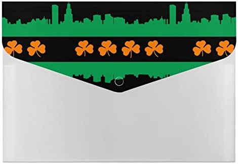 אירי שיקגו דגל סקייליין מודפס הרחבת קובץ תיקיית 6 כיסים אקורדיון מסמכים ארגונית עבור בית משרד