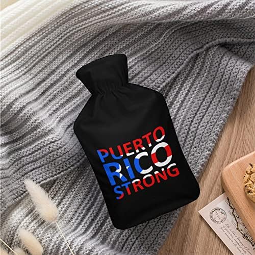 פוארטו ריקו בקבוק מים חמים חזקים עם כיסוי קטיפה רכה שקית הזרקת מי גומי חמים 1000 מל