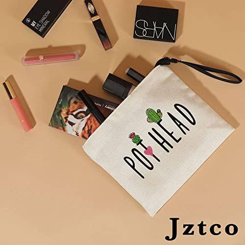 תיק איפור מצחיק של JZTCO לנשים איפור עלים שקית רוכסן שקית טיול תיק מטלה חבר כיף חג המולד חג ההודיה יום האם יום
