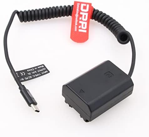 DRRRI NP-F970 סוללת דמה ל- USB Type-C כבל חשמל PD לאטומוס NINJA V SONY NP-F סוללות