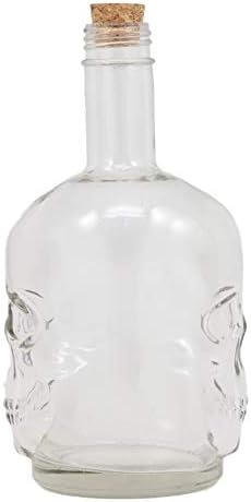 אברוס מתנה גדול 30 אונקיות שלד גולגולת פנים זכוכית באר ויסקי וודקה ויסקי משקאות פקוק לגין בקבוק
