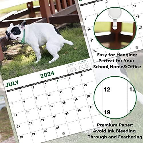 2023-2024 לוח השנה של הקיר-לוח השנה הקופץ של כלבים 2023-2024, יולי 2023-דצמבר 2024, מתנות איסור