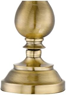 ריג 'נסי היל פיירלי מסורתי פמוט סגנון שולחן מנורת 26 גבוהה עתיק פליז זהב מתכת שחור בד תוף צל דקור לסלון
