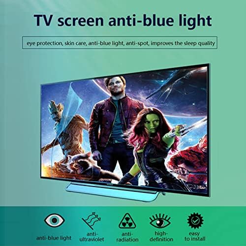 מגן מסך נגד אור כחול לטלוויזיה בגודל 32-75 אינץ', אנטי בוהק וסרט נגד שריטות, המקלים על מאמץ העיניים של