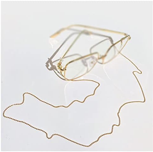 Yllwh זהב משקפיים שרוך דגם בסיסי שרשרת משקפיים נקבה תלויה צוואר תלוי אנטי-אלרגיות משקפיים אנטי-החלקה