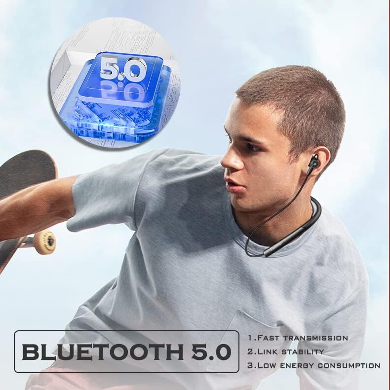 Essonio Bluetooth אוזניות אוזניות אלחוטיות אוזניות Bluetooth אוזניות רעש מבטלות אוזניות עם מיקרופון לספורט