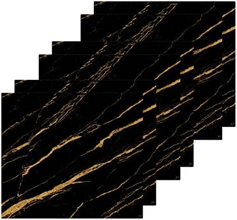 מבד שטיפה של אלזה סט הדפס זהב שיש שחור - חבילה של 6, מטליות פנים כותנה, מגבות קצות האצבעות סופגות ורכות מאוד