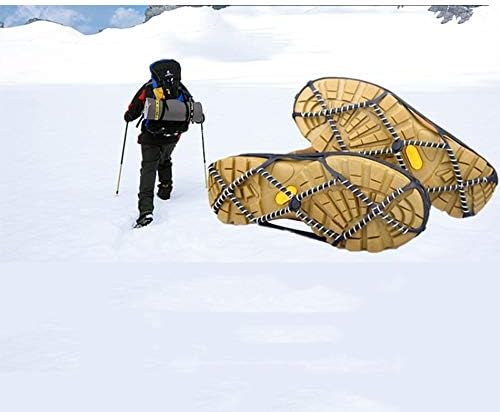 UXZDX 1 זוג תושבי קרח ושלג, ידית ספייק נעל אלסטית מקצועית ללא החלקה, כיסוי נעליים חיצוני למכסה לגברים