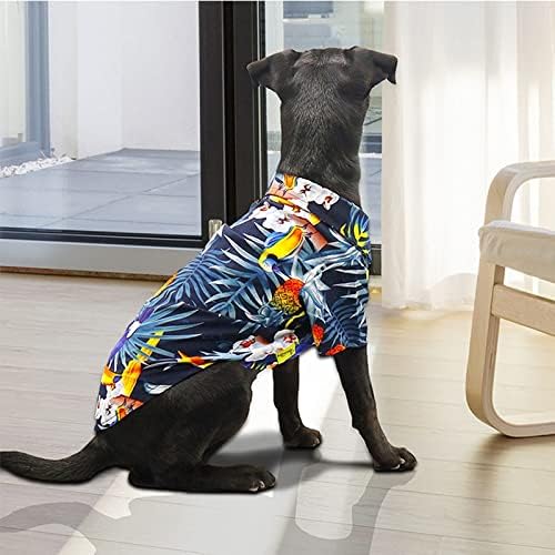 בגדי כלב קיץ של זבורו חולצת חיות מחמד של הקיץ ההוואי לכלבים הדפס פרחוני חוף חולצת כלבים מעיל כלבים תלבושות תלבושות