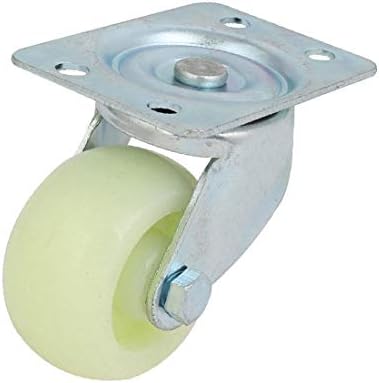 X-DREE 2 אינץ 'DIA PP מלבן גלגל יחיד בצורת צלחת עליון צמרת אוניברסלית גלגלית לבנה (2 Pulgadas