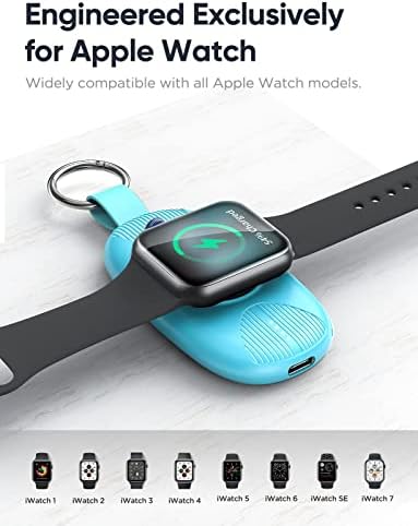 מטען נייד עבור Apple Watch, 1000mAh מחזיק מפתחות מגנטי אלחוטי כוח אלחוטי מטען Watch Watch עבור IWatch