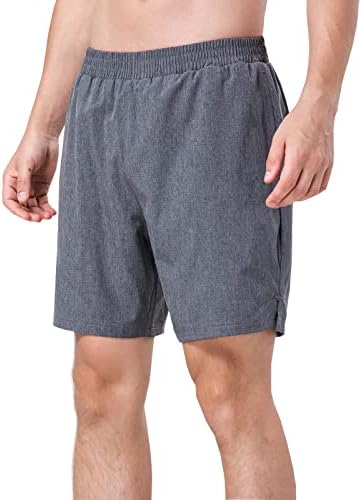 מכנסי חדר כושר אתלטיים של Hebelala Mens עם אניה וכיסים מכנסיים קצרים באימון יבש מהיר מכנסי כדורסל בגודל 5 אינץ