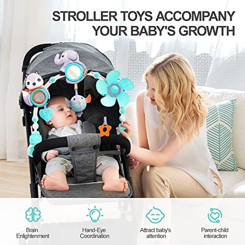 Koty Baby Trapinger Arch Toy, צעצועים מוזיקליים ניידים לתינוקות, צעצוע מושב לרכב לסדרן, צעצועי קשת פעילות
