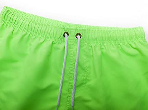 NYYBW מכנסי כושר לגברים מכנסיים קצרים מותניים אלסטיים - קיץ חוף מכנסיים אתלטים קצרים תחתונים