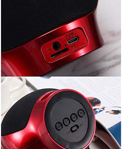 רמקול Bluetooth עבה מוסיקה ניידת רמקול אלחוטי עם אור LED צבעוני תלת -מימד תת -וופר תומך TF כרטיס TF