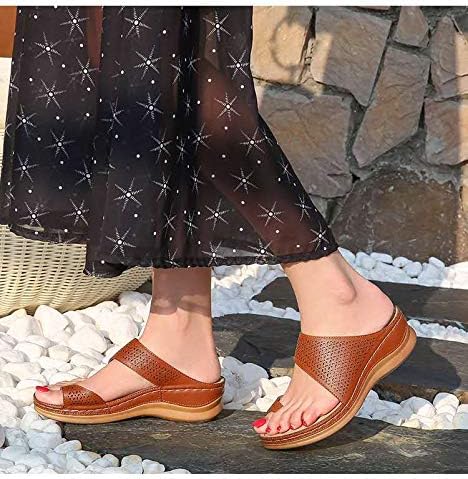 נשים בוהן בקיץ טבעת סנדלים אורטופדיים טריזים נעלי בית הנשים כפכפים כפכפים פרדות גודל