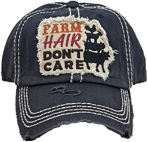 כובעי Kbethos שיער חווה לא אכפת מכסה בייסבול במצוקה של נשים