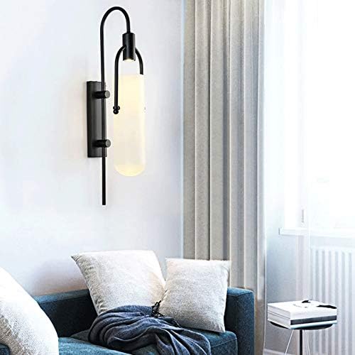 נורדי רטרו תעשייתי חיצוני מנורת קיר שחור דואר 27 מתכת קיר אורות עם שקוף זכוכית אהיל פמוטים עבור חיצוני