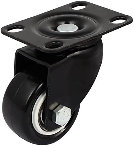 אקסיט 1.5 '' גלגלים בקוטר גלגל 360 מעלות צלחת סיבוב צלחת סיבוב גלגלים גלגלים שחור