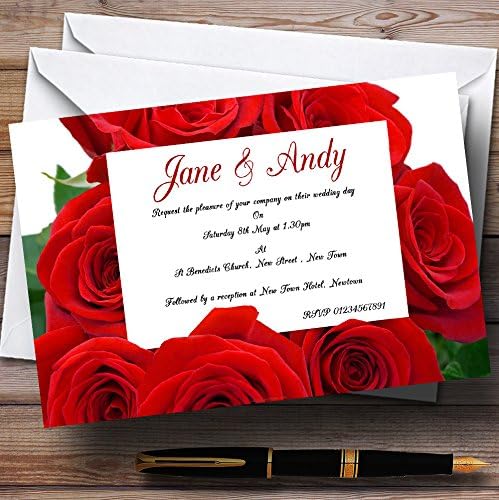 גן החיות של כרטיס אדום רוז אדום מכתב אהבה בהתאמה אישית של הזמנות קבלת ערב בהתאמה אישית