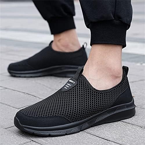 Usyfakgh אופנה קיץ גברים נעלי ספורט נושמות רשת רדודה תחרה מעלה נעליים מזדמנים נעלי ספורט לגברים בגודל