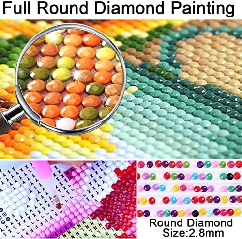 ערכות ציור יהלומים למבוגרים/ילדים 5D DIY Diamond Art Paint עם אמנות יהלום עגולה מלאה צבעונית