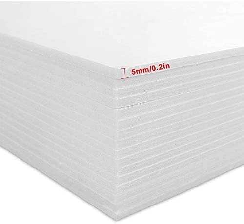 16 לוח קצף XA3 לבן 5 ממ קלקר - לוחות קצף לבנים חומצה חומצה חינם כפול דו צדדי קשיח של חותם קל