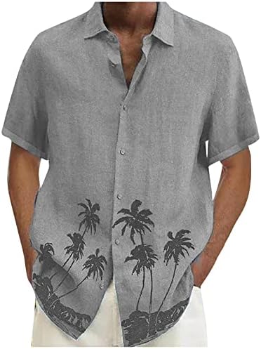 Dudubaby Mens חולצות הוואי דו דש מזדמן חוף ללבוש טיזים גרפיים טיפים עם שרוולים קצרים